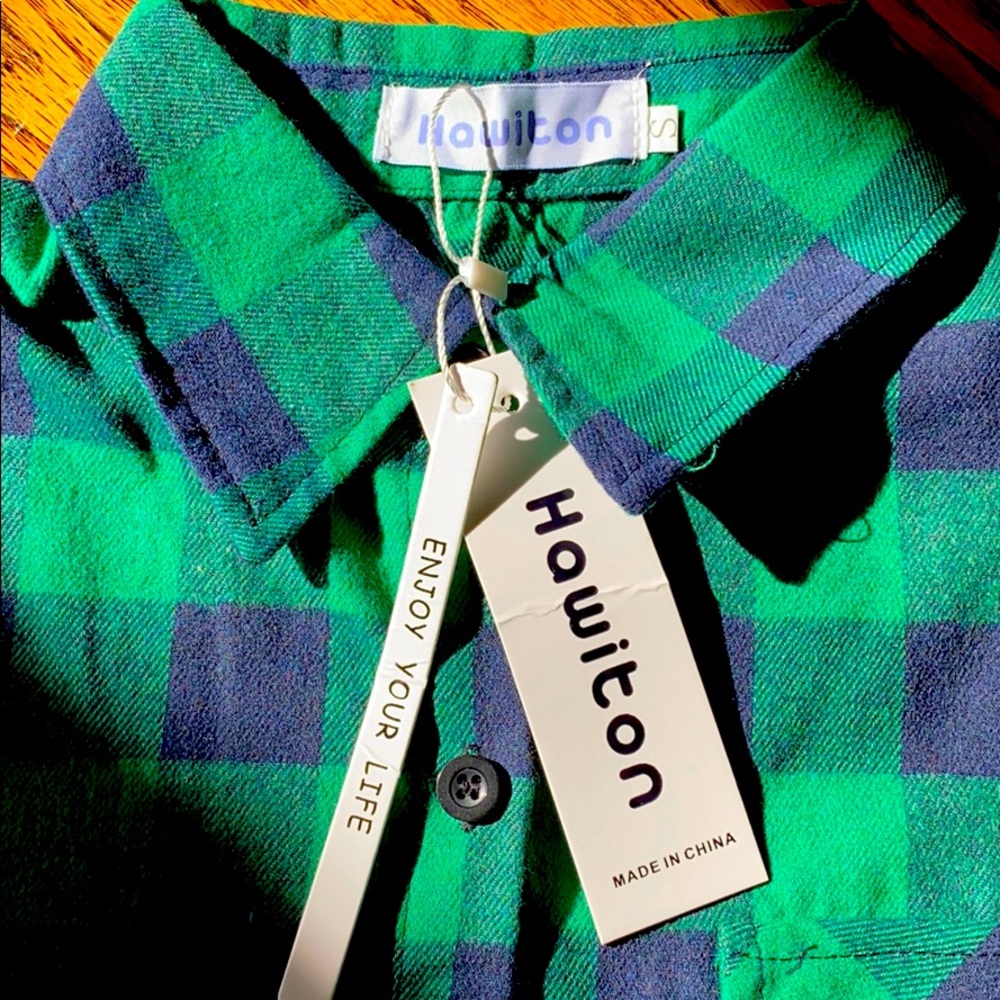 Soft flannel plaid shirt